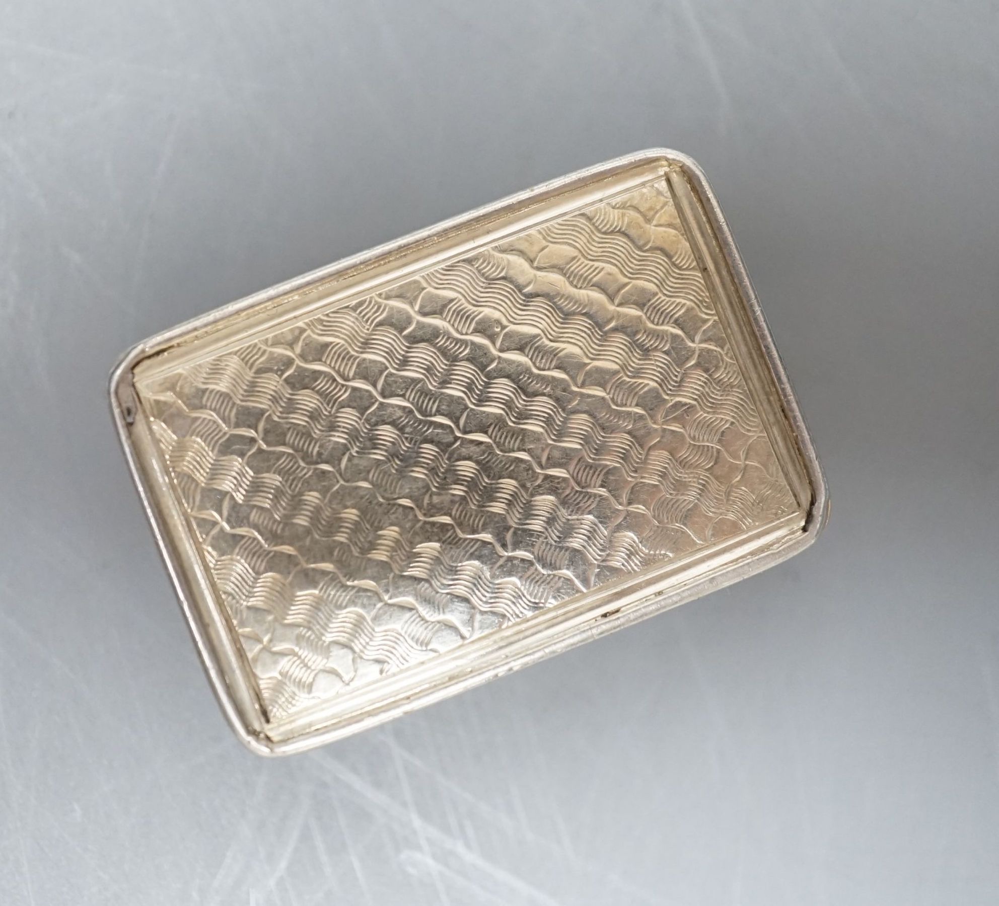 A George IV engraved silver vinaigrette, Joseph Wilmore, Birmingham, 1827, 35mm.